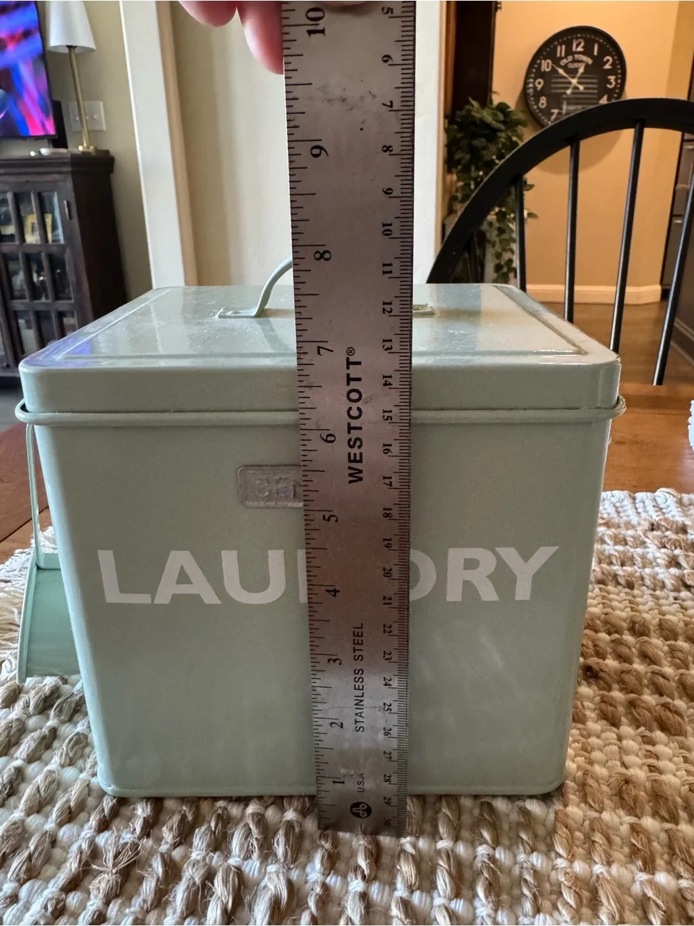 Bentley Green Laundry Tin Box with scoop